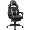 Fauteuil de Bureau SONGMICS, Chaise de Gaming Ajustable avec Repose-pieds Télescopique, Mécanisme de Bascule, Appui-tête et Support Lombaire, Capacité de Charge 150 kg, Noir...