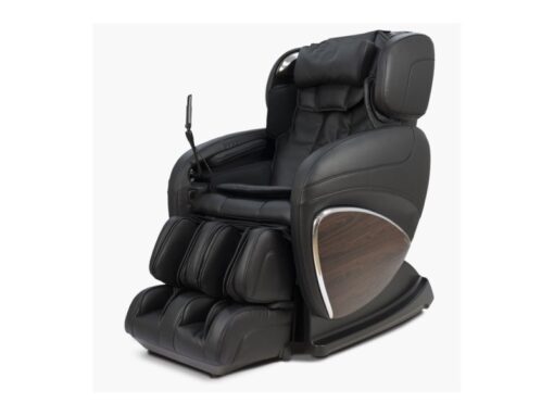 Fauteuil de massage 3D en noir brillant