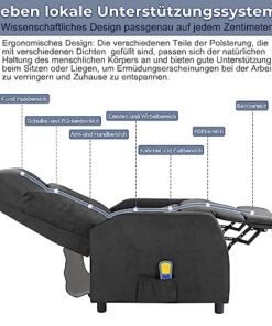 Fauteuil de Massage et de Relaxation Inclinable TactFire pour Salon - Chaise Électrique de Repos avec Contrôle Humain de l'Inclinaison - Dimensions 90 x 63.5 x 102 cm