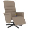 Fauteuil de massage inclinable avec repose-pieds couleur cappuccino