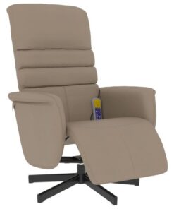 Fauteuil de massage inclinable avec repose-pieds couleur cappuccino