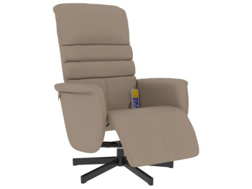 Fauteuil de massage inclinable avec repose-pieds couleur cappuccino