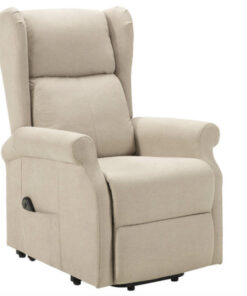 Fauteuil de relaxation électrique à 2 moteurs en tissu Agora - couleur beige clair