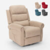 Fauteuil de relaxation électrique avec massage et chaleur à roulettes Victoria - beige