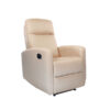 Fauteuil de relaxation manuel beige au style classique