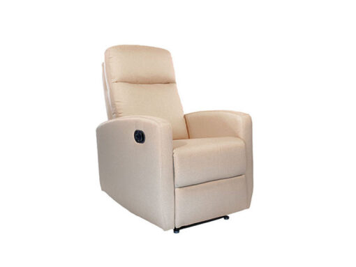 Fauteuil de relaxation manuel beige au style classique