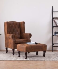 Fauteuil de relaxation marron similicuir