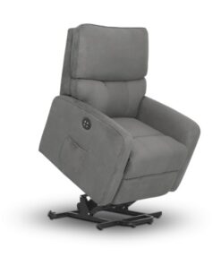 Fauteuil de relaxation massant gris avec fonction releveur