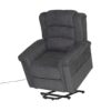 Fauteuil électrique inclinable Bernie en tissu gris - Happy Garden, fauteuil de salon relax avec repose-pieds