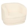 Fauteuil enfant blanc en bouclette