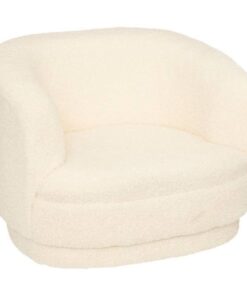 Fauteuil enfant blanc en bouclette