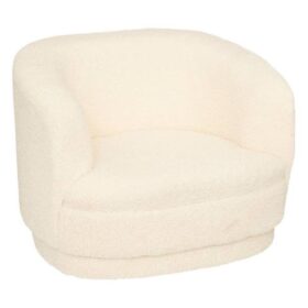 Fauteuil enfant blanc en bouclette