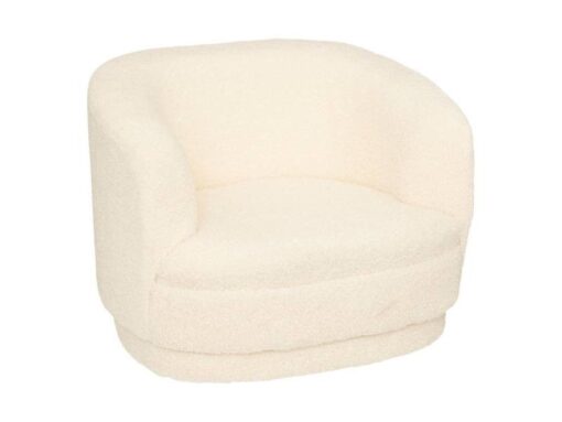 Fauteuil enfant blanc en bouclette