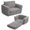 Fauteuil Enfant Convertible 2-en-1 Gris