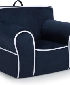 Fauteuil enfant en velours bleu, 0-5 ans