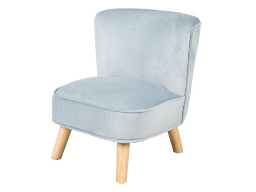 Fauteuil Enfant Lil Sofa Velours Bleu