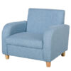 Fauteuil enfant scandinave confort lin bleu