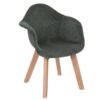 Fauteuil enfant velours côtelé vert