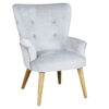 Fauteuil enfant velours gris