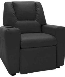 Fauteuil inclinable enfant similicuir noir