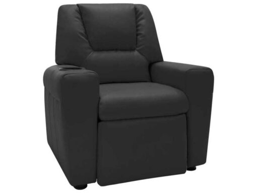 Fauteuil inclinable enfant similicuir noir