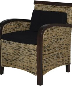 Fauteuil Le Club en Osier/Bois