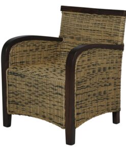 Fauteuil Le Club en Osier/Bois