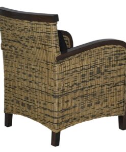 Fauteuil Le Club en Osier/Bois