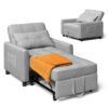 Fauteuil-lit 3 en 1 Convertible Gris