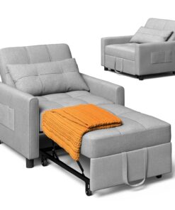 Fauteuil-lit 3 en 1 Convertible Gris