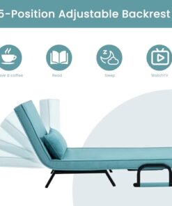 Fauteuil Lit Convertible 3 en 1 Bleu