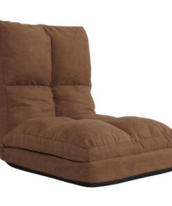 Fauteuil-lit pliable en velours brun