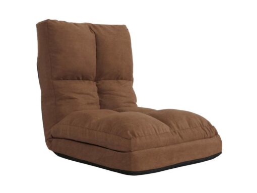 Fauteuil-lit pliable en velours brun