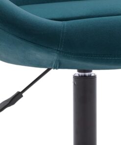 Fauteuil Lounge Réglable en Velours Vert Bleu