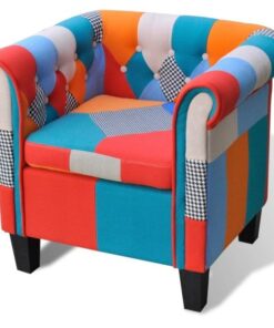 Fauteuil patchwork relax salon tissu