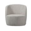 Fauteuil pivotant en tissu naturel