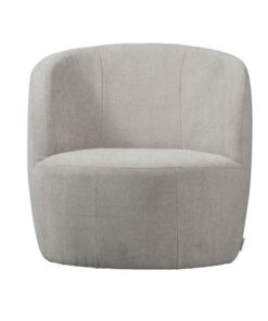 Fauteuil pivotant en tissu naturel