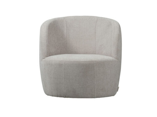 Fauteuil pivotant en tissu naturel