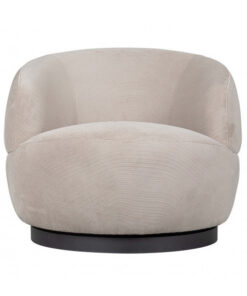 Fauteuil pivotant en velours Woolly