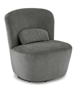 Fauteuil pivotant gris anthracite avec coussin