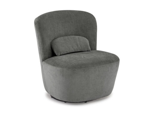 Fauteuil pivotant gris anthracite avec coussin