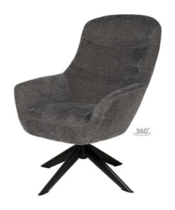 Fauteuil pivotant gris foncé élégant