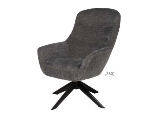 Fauteuil pivotant gris foncé élégant