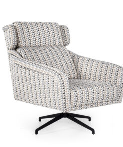 Fauteuil pivotant lin motif triangulaire