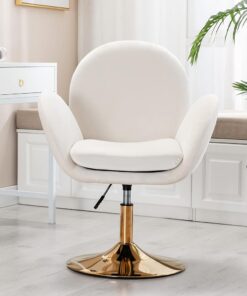 Fauteuil Pivotant Moderne Beige Réglable