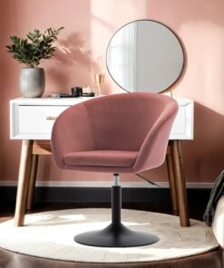 Fauteuil Pivotant Réglable Rose Moderne