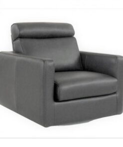 Fauteuil pivotant velours gris Lagondo