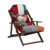 Fauteuil pliant bois 3 positions patchwork