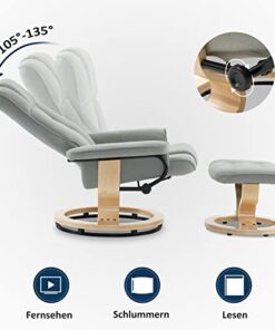 Fauteuil Relax avec Pouf Pivotant 360°