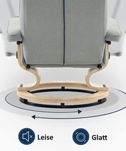 Fauteuil Relax avec Pouf Pivotant 360°